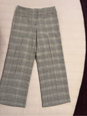Talbots Gray Black Brown Glen Plaid Petite Pants Collegiate Ivy Business Casual